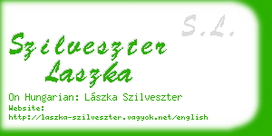 szilveszter laszka business card